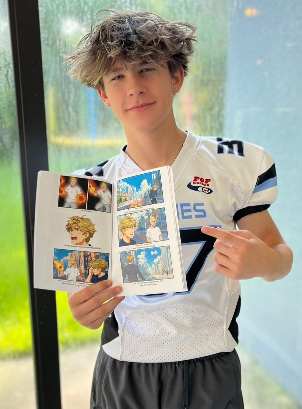 Asher Harden with Clutch Factor comic